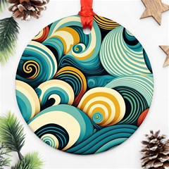 Waves Ornament (round) by fructosebat