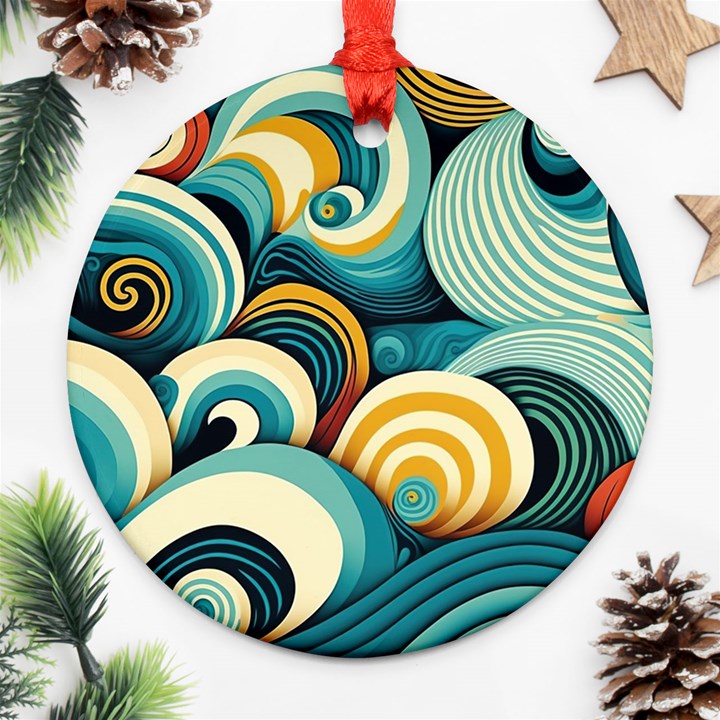 Waves Ornament (Round)