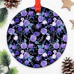 Dark Floral Ornament (round) by fructosebat