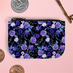 Dark Floral Mini Coin Purse by fructosebat