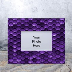 Purple Scales! White Tabletop Photo Frame 4 x6  by fructosebat