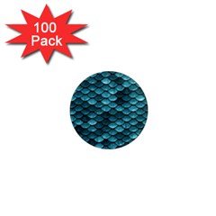 Teal Scales! 1  Mini Magnets (100 Pack)  by fructosebat