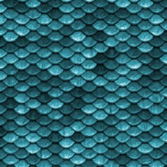 Teal Scales! Play Mat (rectangle) by fructosebat