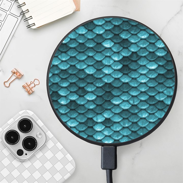 Teal Scales! Wireless Fast Charger(Black)