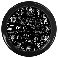 E=mc2 Text Science Albert Einstein Formula Mathematics Physics Wall Clock (black) by Jancukart