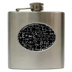 E=mc2 Text Science Albert Einstein Formula Mathematics Physics Hip Flask (6 Oz) by Jancukart