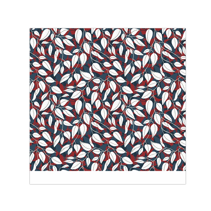 Nature Pattern T- Shirt Minimalist Leaf Line Art Illustration As A Seamless Surface Pattern Design ( Square Satin Scarf (30  x 30 )