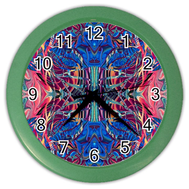 Cobalt arabesque Color Wall Clock