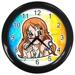 Nami Lovers Money Wall Clock (Black) Front