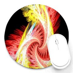 Fractalflowers Round Mousepad by Sparkle