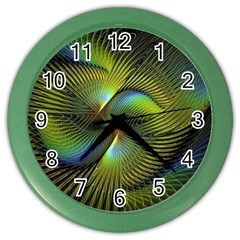 Digitalart  Waves Color Wall Clock by Sparkle