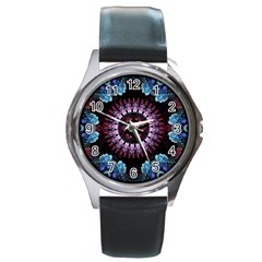 Digitalart Kaleidoscope Round Metal Watch by Sparkle