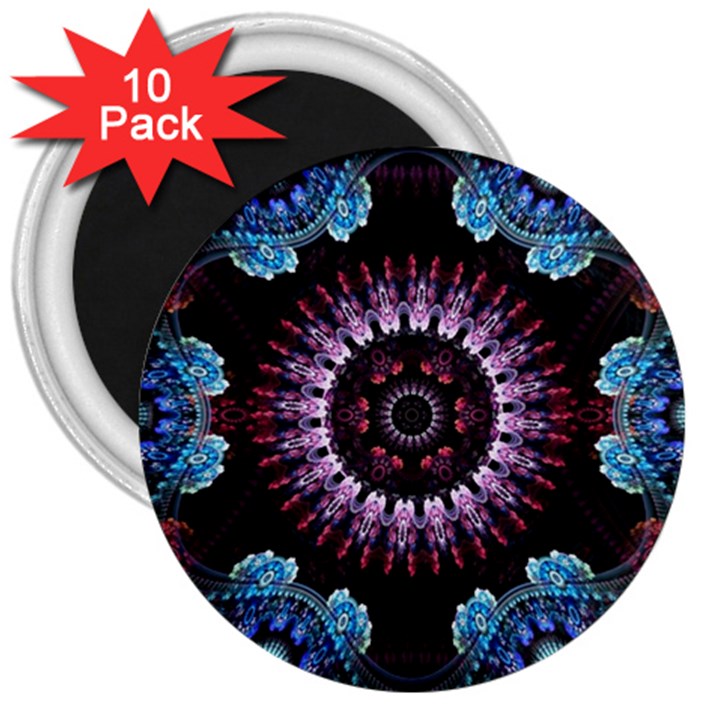 Digitalart Kaleidoscope 3  Magnets (10 pack) 