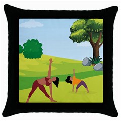 Large Throw Pillow Case (black) by SymmekaDesign