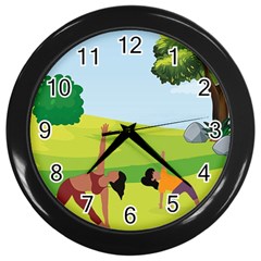 Large Wall Clock (black) by SymmekaDesign