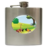 Large Hip Flask (6 oz) Front