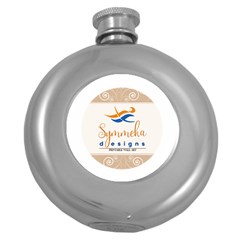 Logo Pngdd Round Hip Flask (5 Oz) by SymmekaDesign