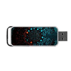 Big Data Abstract Abstract Background Portable Usb Flash (one Side) by Pakemis