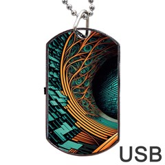 Big Data Abstract Abstract Background Backgrounds Dog Tag Usb Flash (two Sides) by Pakemis