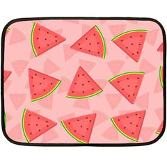 Background Watermelon Pattern Fruit Food Sweet Fleece Blanket (mini) by Jancukart