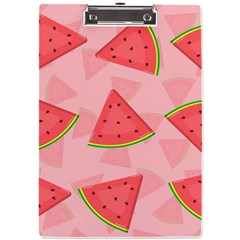 Background Watermelon Pattern Fruit Food Sweet A4 Acrylic Clipboard by Jancukart