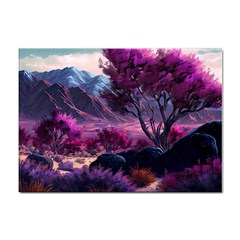 Landscape Landscape Painting Purple Purple Trees Sticker A4 (100 Pack) by Jancukart