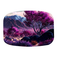 Landscape Landscape Painting Purple Purple Trees Mini Square Pill Box by Jancukart