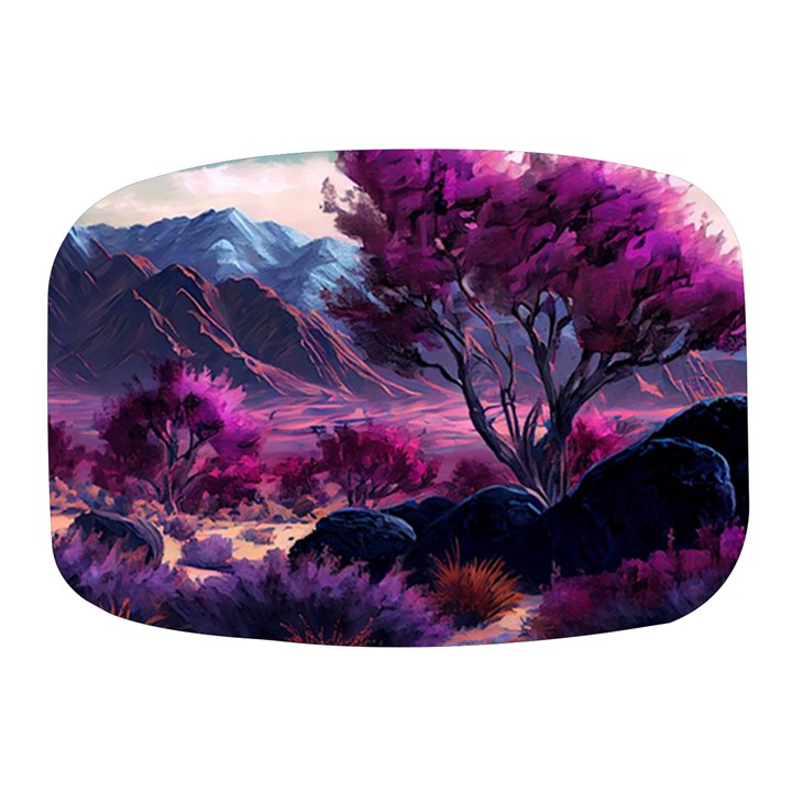 Landscape Landscape Painting Purple Purple Trees Mini Square Pill Box