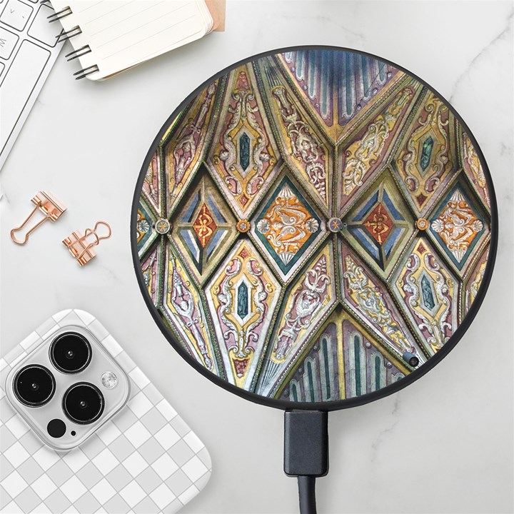 Church Ceiling Mural Architecture Wireless Fast Charger(Black)