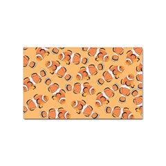 Fish Clownfish Orange Background Sticker (rectangular) by Ravend