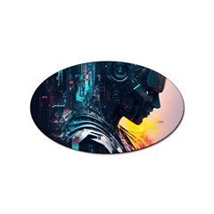 Who Sample Robot Prettyblood Sticker Oval (100 Pack) by Ravend