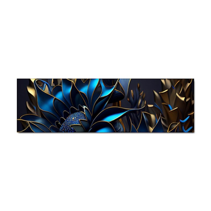 Flower Metal Flowers Sculpture Sticker (Bumper)