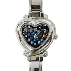 Flower Metal Flowers Sculpture Heart Italian Charm Watch by Ravend