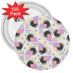 Pattern Pastel Drawing Art 3  Buttons (100 Pack)  by Uceng