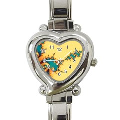 Fractal Art Fractals Digital Art Heart Italian Charm Watch by Uceng