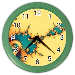 Fractal Art Fractals Digital Art Color Wall Clock by Uceng