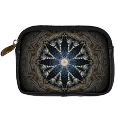 Mandala Ornament Background Digital Camera Leather Case by Uceng