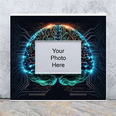 Brain Mind Technology Circuit Board Layout Patterns White Wall Photo Frame 5  X 7  by Uceng