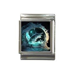 Sculpture Dinosaur Shark Frozen Winter Fantasy Italian Charm (13mm) by Ravend