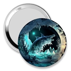 Sculpture Dinosaur Shark Frozen Winter Fantasy 3  Handbag Mirrors by Ravend