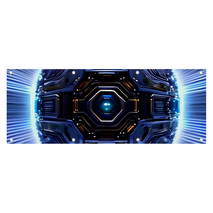 Ai Generated Digital Technology Computer Internet Banner and Sign 8  x 3 