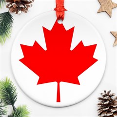 Canada Flag Canadian Flag View Ornament (round) by Ravend