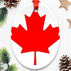 Canada Flag Canadian Flag View Ornament (oval) by Ravend