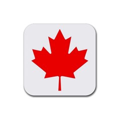 Canada Flag Canadian Flag View Rubber Coaster (square) by Ravend