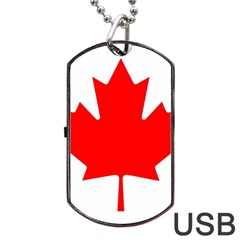 Canada Flag Canadian Flag View Dog Tag Usb Flash (two Sides) by Ravend