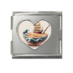 Ai Generated Noodles Pirate Chinese Food Food Mega Link Heart Italian Charm (18mm) by danenraven