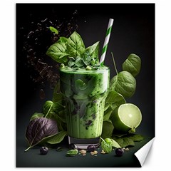 Ai Generated Drink Spinach Smooth Apple Ginger Canvas 20  X 24  by danenraven