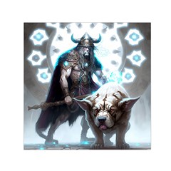 Ai Generated Viking God Fantasy Dog Norse Man Square Satin Scarf (30  X 30 ) by danenraven