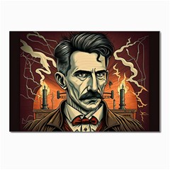 Ai Generated Nikola Tesla Tesla Nikolas Electricity Postcard 4 x 6  (pkg Of 10) by danenraven