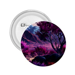 Landscape Landscape Painting Purple Purple Trees 2 25  Buttons by danenraven